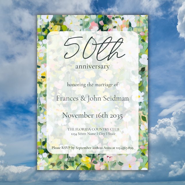 Invitation du 50e anniversaire du Mariage du Pré F (Créateur téléchargé)