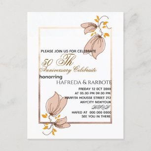 Invitation du 50e anniversaire, Mariage de la verd