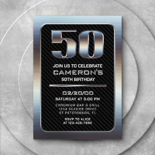 Invitation du 50e anniversaire masculin