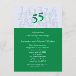 Invitation du 55e anniversaire du Mariage émérite