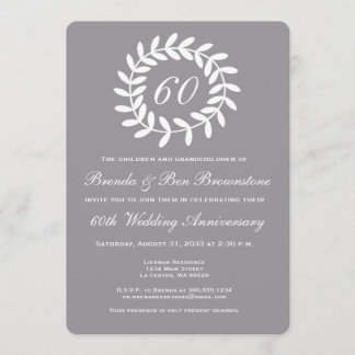 Invitation du 60e anniversaire d'argent - Laurel