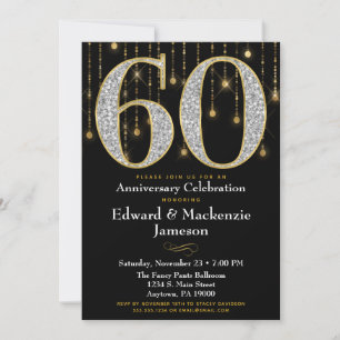 Invitation du 60e anniversaire Diamants noirs d'or