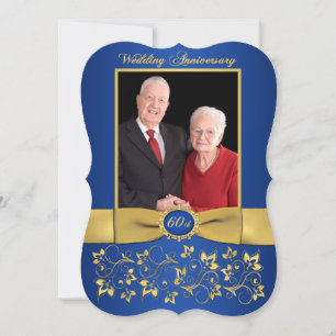 INVITATION du 60e anniversaire IMPRIMÉ RIBBON Fanc