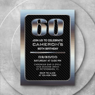 Invitation du 60e anniversaire masculin