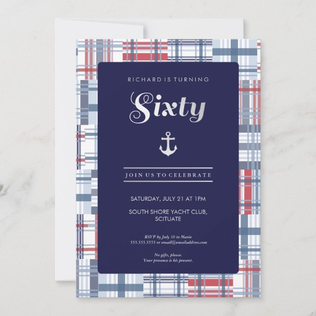 Invitation du 60e anniversaire - Soixante coutume  (Devant)