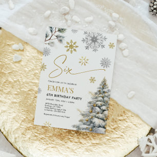 Invitation du 6e anniversaire, hiver Six anniversa