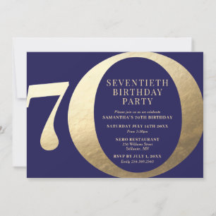 Invitation du 70e anniversaire d'affaires