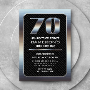 Invitation du 70e anniversaire masculin