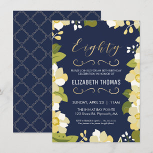 Invitation du 80e anniversaire, Personnaliser Flor