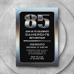Invitation du 85e anniversaire masculin