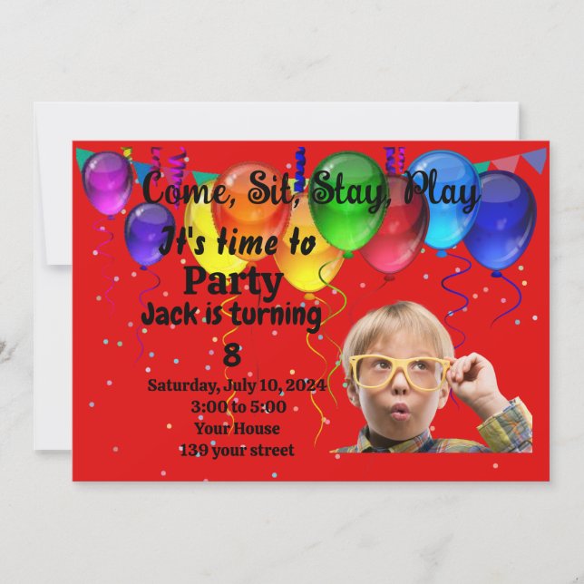 Invitation du Anniversaire de enfant (Devant)