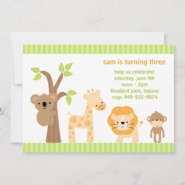 Invitation du Anniversaire de enfant (Devant)