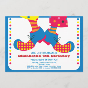 Invitation du Anniversaire de enfant du cirque CUT