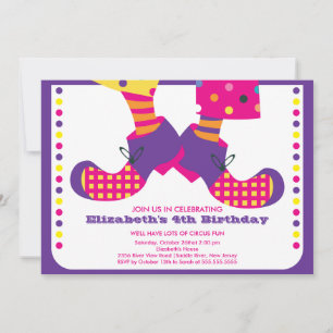 Invitation du Anniversaire de enfant du cirque CUT