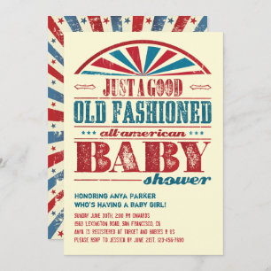 Invitation du Baby shower BBQ du 4 juillet