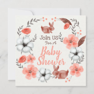 Invitation du Baby shower Bunny