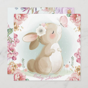Invitation du Baby shower Bunny