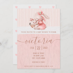 Invitation du Baby shower Bunny