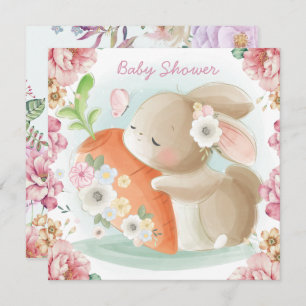 Invitation du Baby shower Bunny