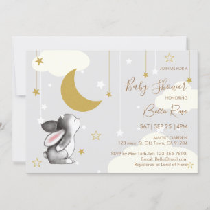 Invitation du Baby shower Bunny du nuage Star de l