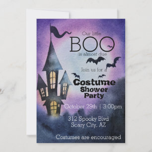 Invitation du Baby shower Costume Halloween