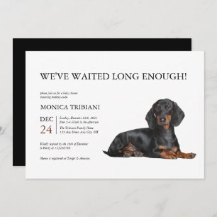 Invitation du Baby shower Dachshund Dog