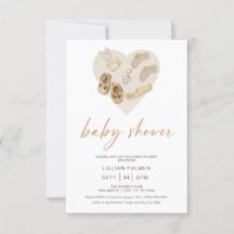Invitation du Baby shower d'aquarelle Boho Rainbow