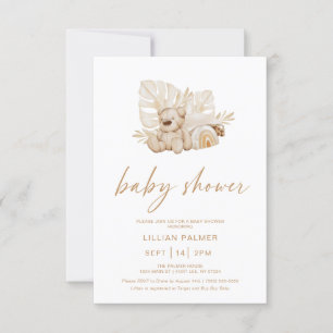 Invitation du Baby shower d'aquarelle Boho Rainbow