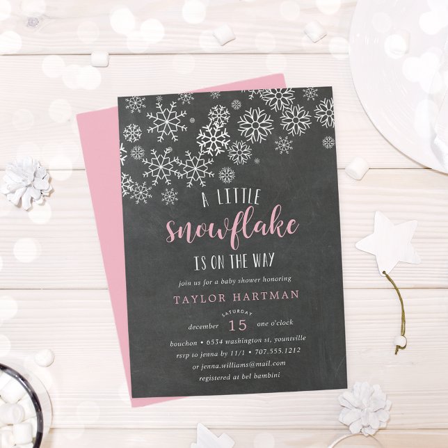 Invitation du Baby shower de Chalkboard de Little  (Créateur téléchargé)