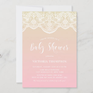 Invitation du Baby shower de coucher de soleil Mot