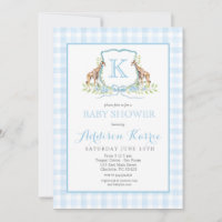 Invitation du Baby shower de crête de girafe de Pr