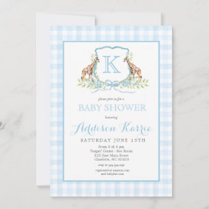 Invitation du Baby shower de crête de girafe de Pr
