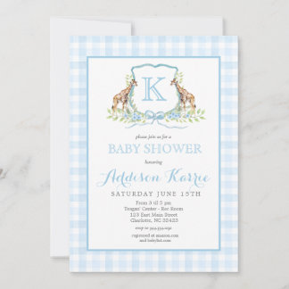 Invitation du Baby shower de crête de girafe de Pr