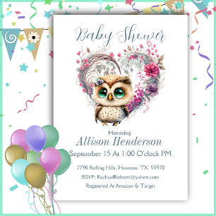 Invitation du Baby shower de germe de hibl Floral
