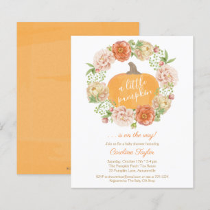 Invitation du Baby shower de la couronne d'automne