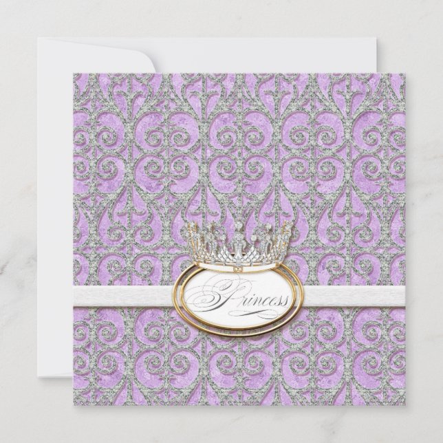 Invitation du Baby shower de la Couronne de la pri (Devant)