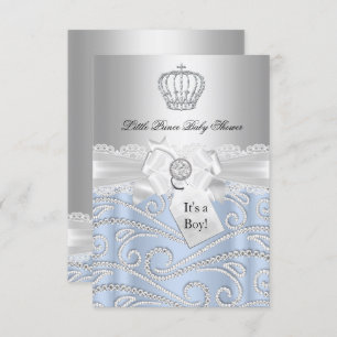 Invitation du Baby shower de la Couronne de Little