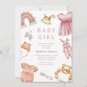 Invitation du baby shower de la garderie de vêteme