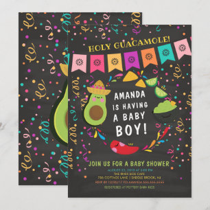 Invitation du Baby shower de la Sainte Guacamole