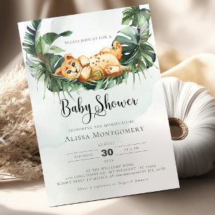 Invitation du Baby shower de Lion