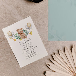 Invitation du Baby shower d'oreille mignon du budg