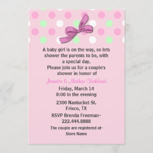 Invitation du baby shower du couple de bébé