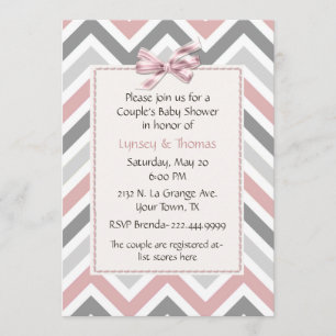 Invitation du baby shower du couple moderne