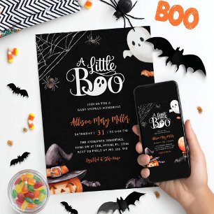 Invitation du Baby shower Éffrayant Little Boo Gho
