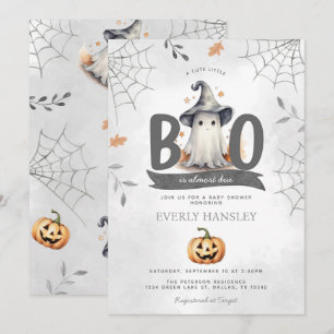 Invitation du Baby shower fantôme d'Halloween