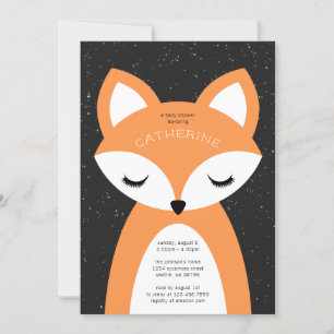 Invitation du Baby shower Fox
