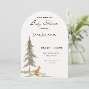 Invitation du Baby shower Fox