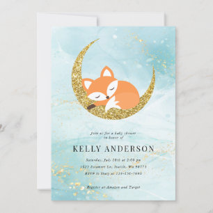 Invitation du Baby shower Fox