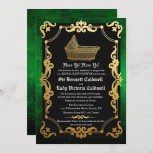 Invitation du Baby shower goth de la Renaissance m