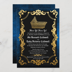 Invitation du Baby shower goth de la Renaissance m